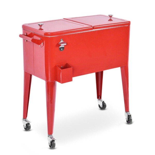 Mobilus aušintuvas su ratukais 76L (Raudona)