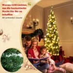 Kalėdinė eglutė su 1085 šakomis ir 350 LED žibintų 225 cm (Žalia)