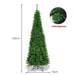 Kalėdinė eglutė su 1085 šakomis ir 350 LED žibintų 225 cm (Žalia)