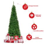 Kalėdinė eglutė su 1085 šakomis ir 350 LED žibintų 225 cm (Žalia)