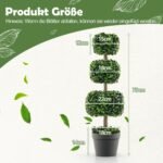 Formuotas rutulinis dirbtinis medis 75 cm (Žalia)