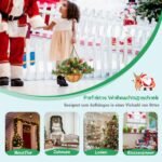 Kalėdinis kabinamas krepšys su šakomis ir LED švieselėmis (Žalia)