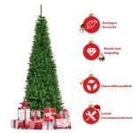 200 cm Kalėdų eglutė su 708 šakomis ir 250 LED lempučių (Žalia)