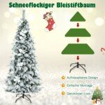 180 cm aukščio dirbtinė eglutė su baltomis uogomis ir žvaigždėmis (Žalia)