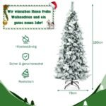 180 cm aukščio dirbtinė eglutė su baltomis uogomis ir žvaigždėmis (Žalia)