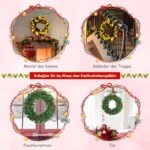 Kalėdinis LED dirbtinis vainikas 60 cm (Žalia)