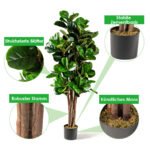 Dirbtinis fikusas 1.5 m su 180 lapų (Žalia)