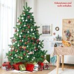 Dirbtinė Kalėdų eglė 210 cm 1279 šakos sulankstomas metalinis stovas (Žalia)