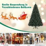 150 cm dirbtinė eglutė su metaliniu stovu ir puošmenomis (Žalia)