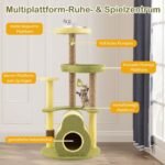 Daugiapakopis kačių namelis su poilsio zona (Spalvinga)