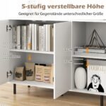 Moderni dviejų durų bufeto spintelė (Balta)