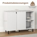 Moderni dviejų durų bufeto spintelė (Balta)