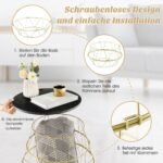 Stilingas staliukas su laikymo vieta (Auksinė)