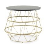 Stilingas staliukas su laikymo vieta (Auksinė)