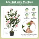 Dirbtinė kamelija 90 cm (Rožinė)