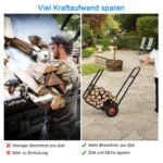 Vežimėlis malkoms su ratukais 100 kg (Juoda)