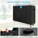 Metalinis malkų stovas su vandeniui atspariu uždangalu (Pilka)