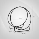 Sulankstomas metalinis malkų laikiklis (Juoda)