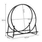 Metalinis malkų stovas (Juoda)