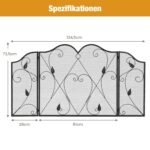 Sulankstomas metalinis židinio ekranas (Juoda)