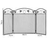 Sulankstomas metalinis židinio ekranas (Juoda)