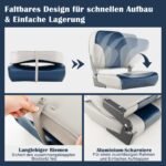 Sulankstomos valčių sėdynės (2 vnt.) atsparios vandeniui (Mėlyna ir balta)