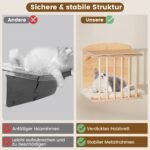 Daugiapakopis kačių laipiojimo medis su nameliu ir hamaku (Natūrali)