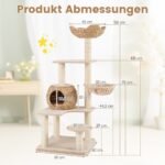 Kačių namelis su hamaku 150 cm (Smėlio)