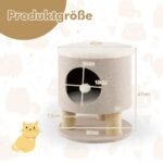 Daugifunkcis katės namelis-pufas su draskykle (Smėlio)