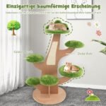 Daugiapakopis kačių namelis su stebėjimo platforma (Žalia)