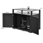 Namukas katei su lentyna ir išėjimu (Juoda)