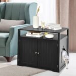 Namukas katei su lentyna ir išėjimu (Juoda)