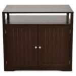 Daugiafunkcinė kačių tualeto spintelė su laikymo vieta (Ruda)