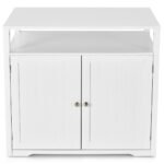 Naminių gyvūnų spintelė su anga ir lentyna (Balta)