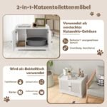 Balda*s* kačių tualetui su draskykle (Balta)