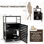 Daugiafunkcinis Kačių Tualeto Spintelė su Lentynomis ir Kabliukais (Juoda)