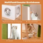 Daugiafunkcinis kačių namelis su draskykle ir slėptuve (Žalia)