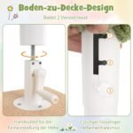 Namelių ir stulpelių katėms bokštas nuo grindų iki lubų 5 lygiai (Žalia)