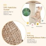 Kačių namelis su natūraliu sizaliu ir rankų darbo pynimu (Ruda)