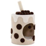 Kačių namelis su draskykle ir žaislais (Smėlio)