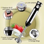 Galingas 4-in-1 panardinamas trintuvas su 1000W varikliu (Raudona)