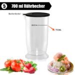 Galingas 4-in-1 panardinamas trintuvas su 1000W varikliu (Raudona)