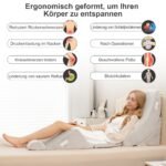 Ortopedinis 6 dalių pagalvių komplektas nugarai ir kojoms (Pilka)