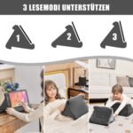 Ergonomiškas pagalvių komplektas su atlošu ir planšetės laikikliu (Pilka)