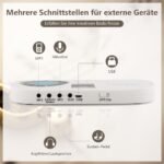 Nešiojamas 88 klavišų ritininis pianinas su 128 ritmais ir „Bluetooth“ MIDI (Balta)