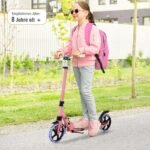 Sulankstomas paspirtukas su LED ratukais ir dirželiu (Rožinė)