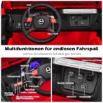 Elektrinis vaikiškas automobilis 2 vietų su nuotolinio valdymo pultu (Raudona)