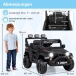 Elektrinis vaikiškas automobilis su 2 4G valdymo pulteliu (Juoda)