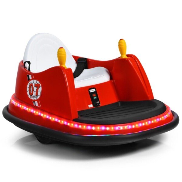 Elektrinis paspirtukas vaikams su šviesos efektais (Raudona)