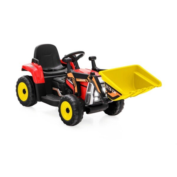 Elektrinis vaikų ekskavatorius su reguliuojama kauše ir muzika (Raudona)
